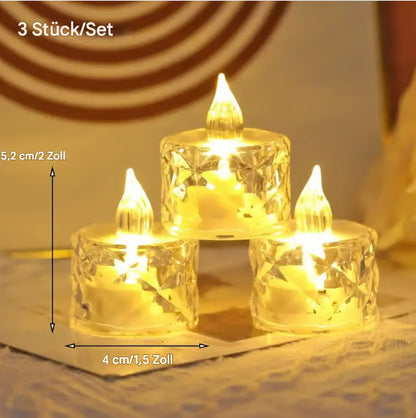 Kristall-Kerzenlicht ohne Flamme