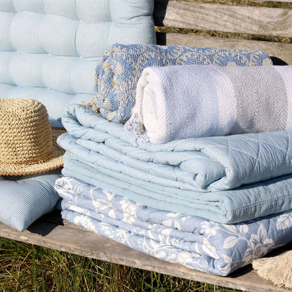 Chic Antique - Vintage Quilt Steppdecke sky blue 130x180 cm