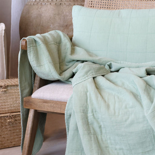 Chic Antique - Vintage Quilt Steppdecke verte 130x180 cm