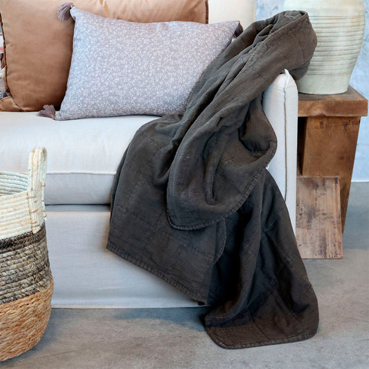 Chic Antique - Vintage Quilt Steppdecke  Mokka 130x180 cm