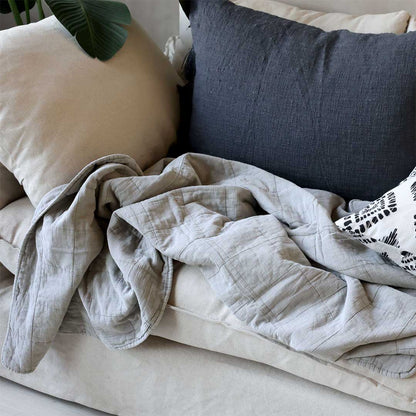 Chic Antique - Vintage Quilt Steppdecke Französisch Grau 130x180 cm