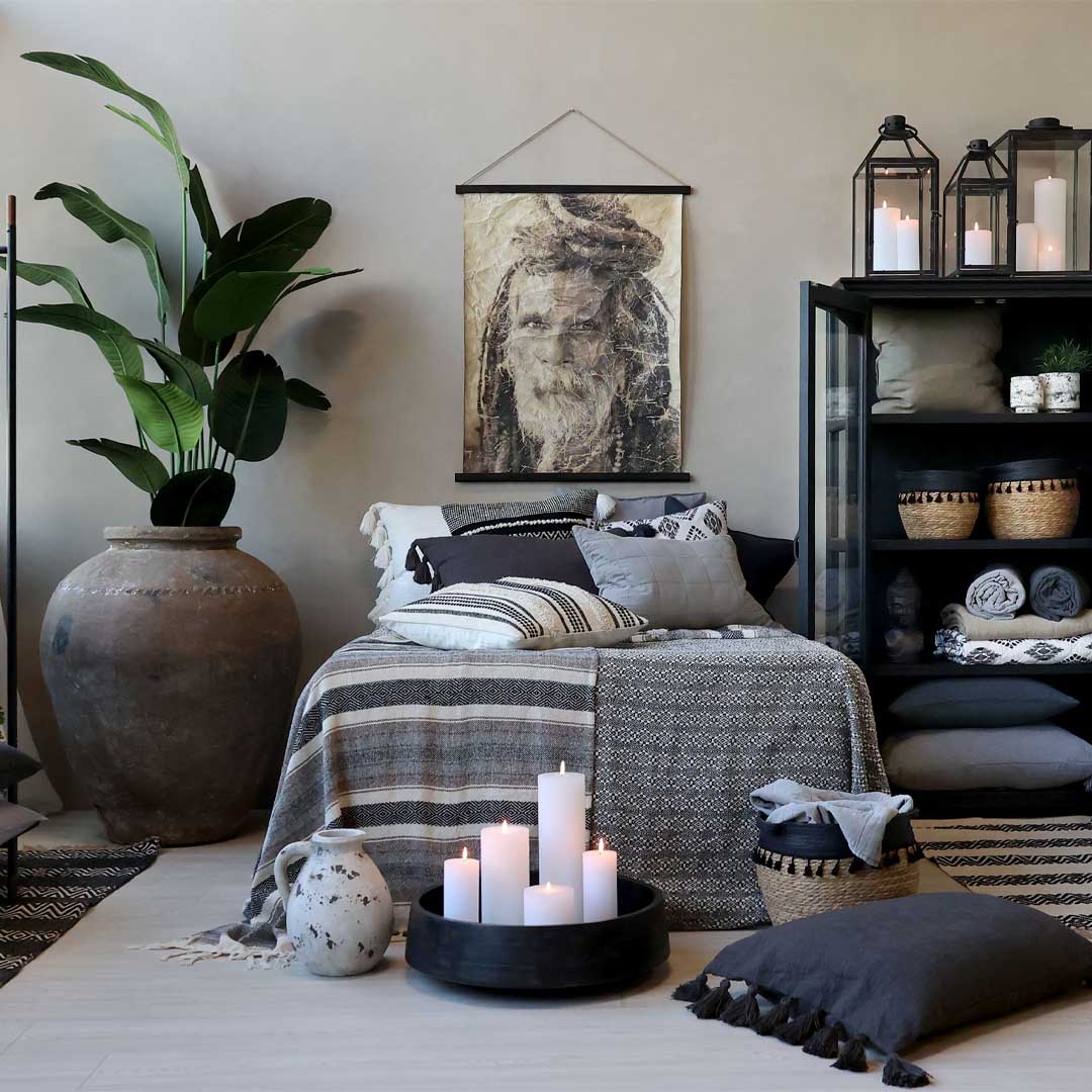 Chic Antique - Vintage Quilt Steppdecke Französisch Grau 130x180 cm