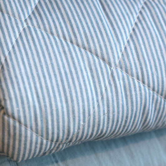 Chic Antique - Vintage Quilt Steppdecke mit Matrosenstreifen 130x180 cm