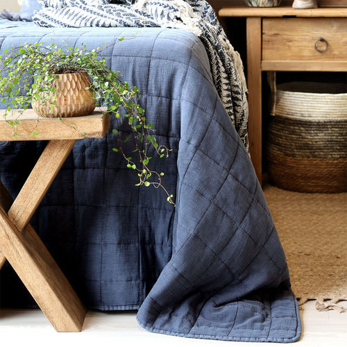 Chic Antique - Vintage Quilt Steppdecke midnight 240x240 cm