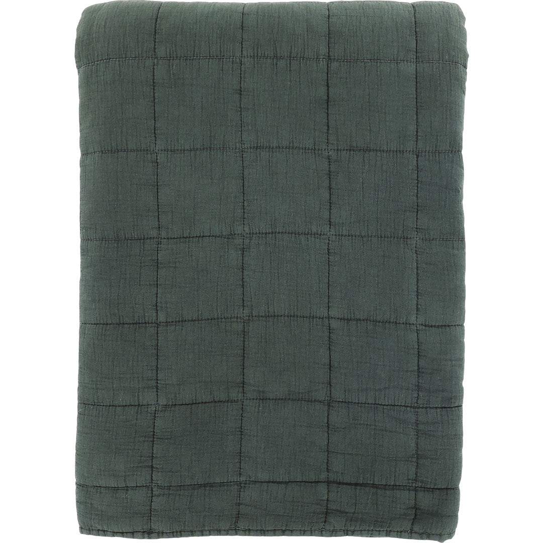 Chic Antique - Vintage Quilt Steppdecke forest green 240x240 cm