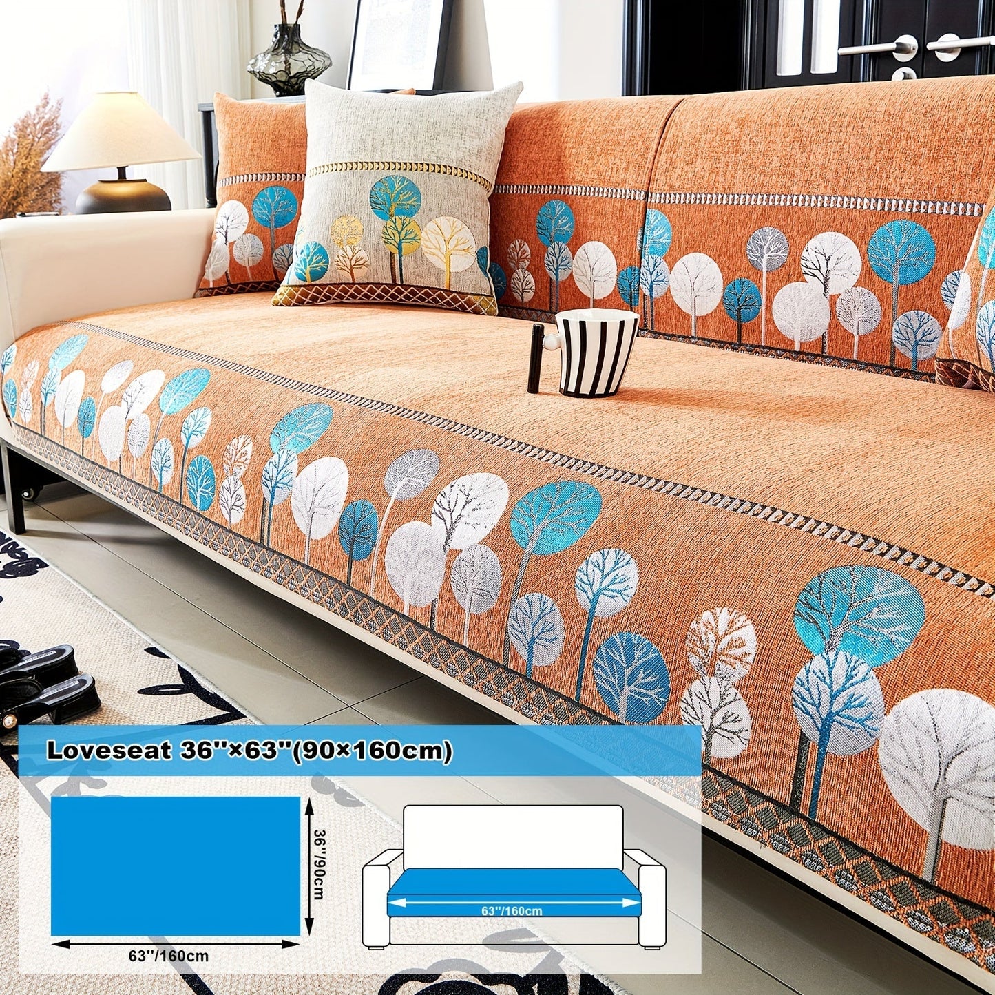 Bohemian Style Chenille Sofa Abdeckung