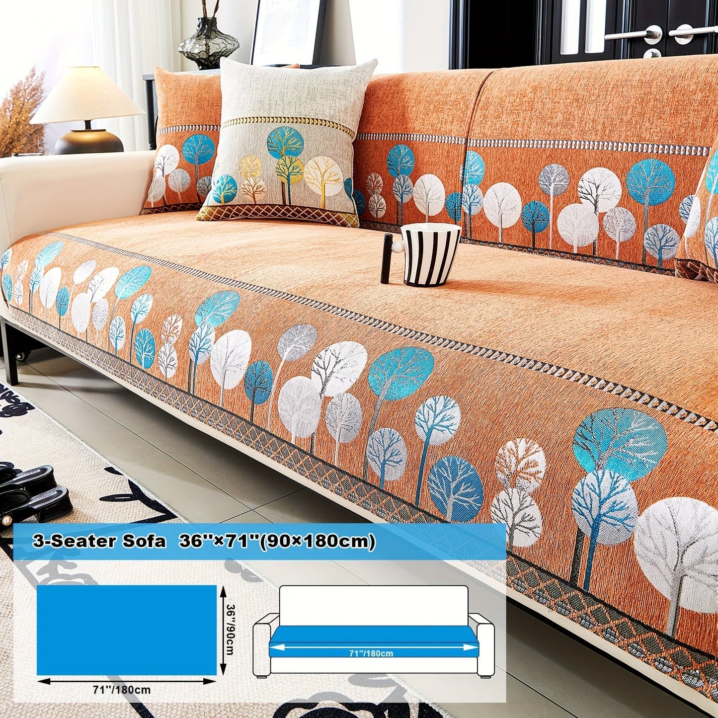 Bohemian Style Chenille Sofa Abdeckung