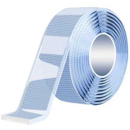 🔥🔥Transparent nano magic tape that leaves no residue, reusable double-sided handle