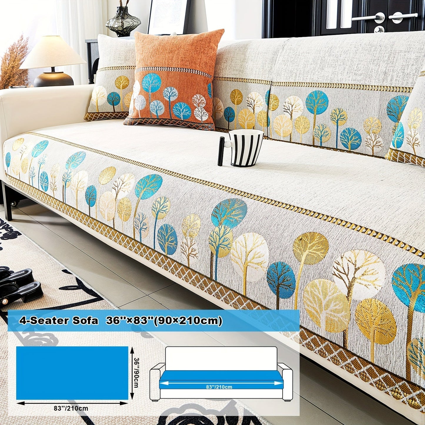 Bohemian Style Chenille Sofa Abdeckung