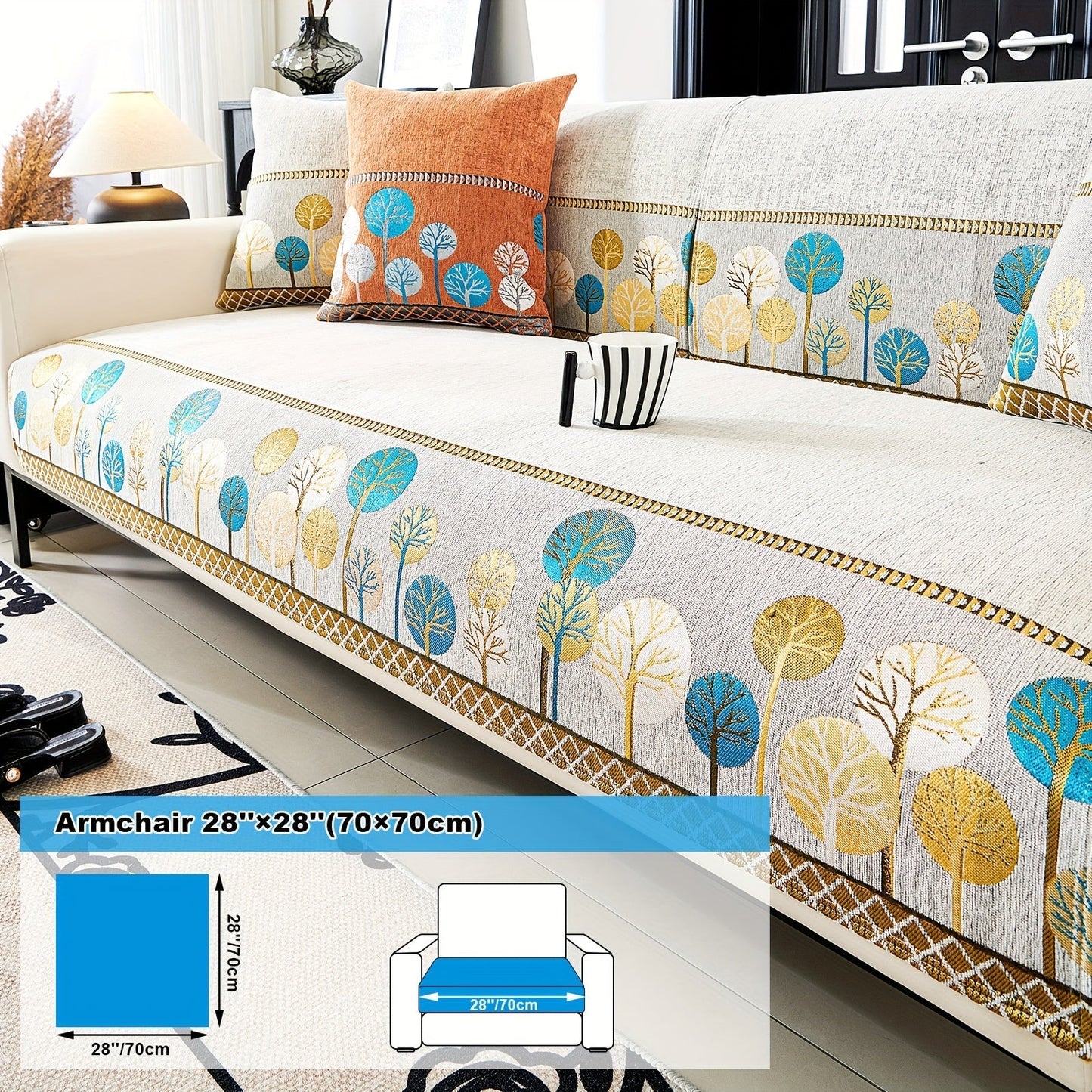 Bohemian Style Chenille Sofa Abdeckung