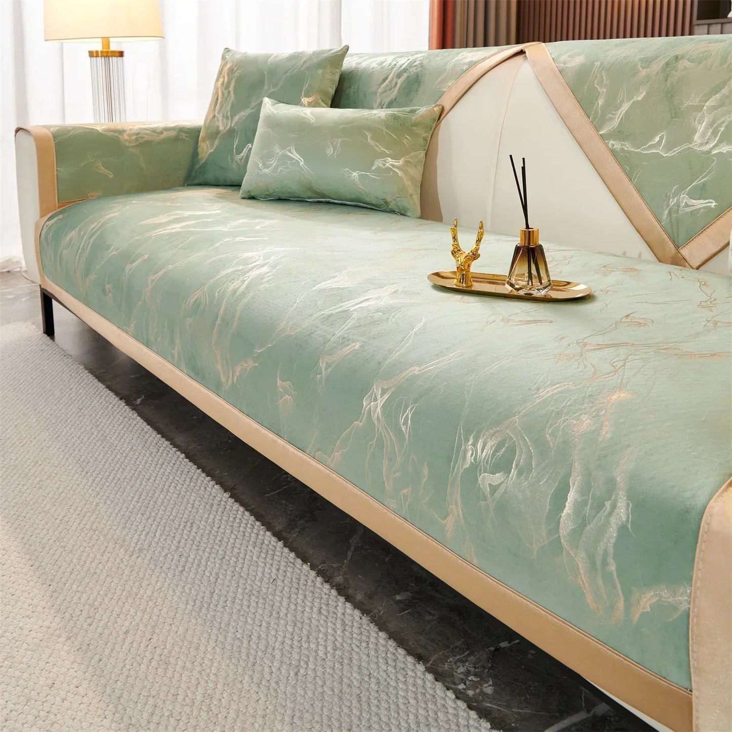 Anti-slip marble lines protective cover