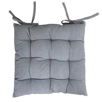 Chic Antique - 4 Stk. Nimes Boxkissen mit Bändern – Anthrazit