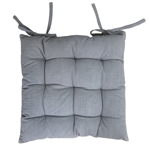 Chic Antique - 4 Stk. Nimes Boxkissen mit Bändern – Anthrazit