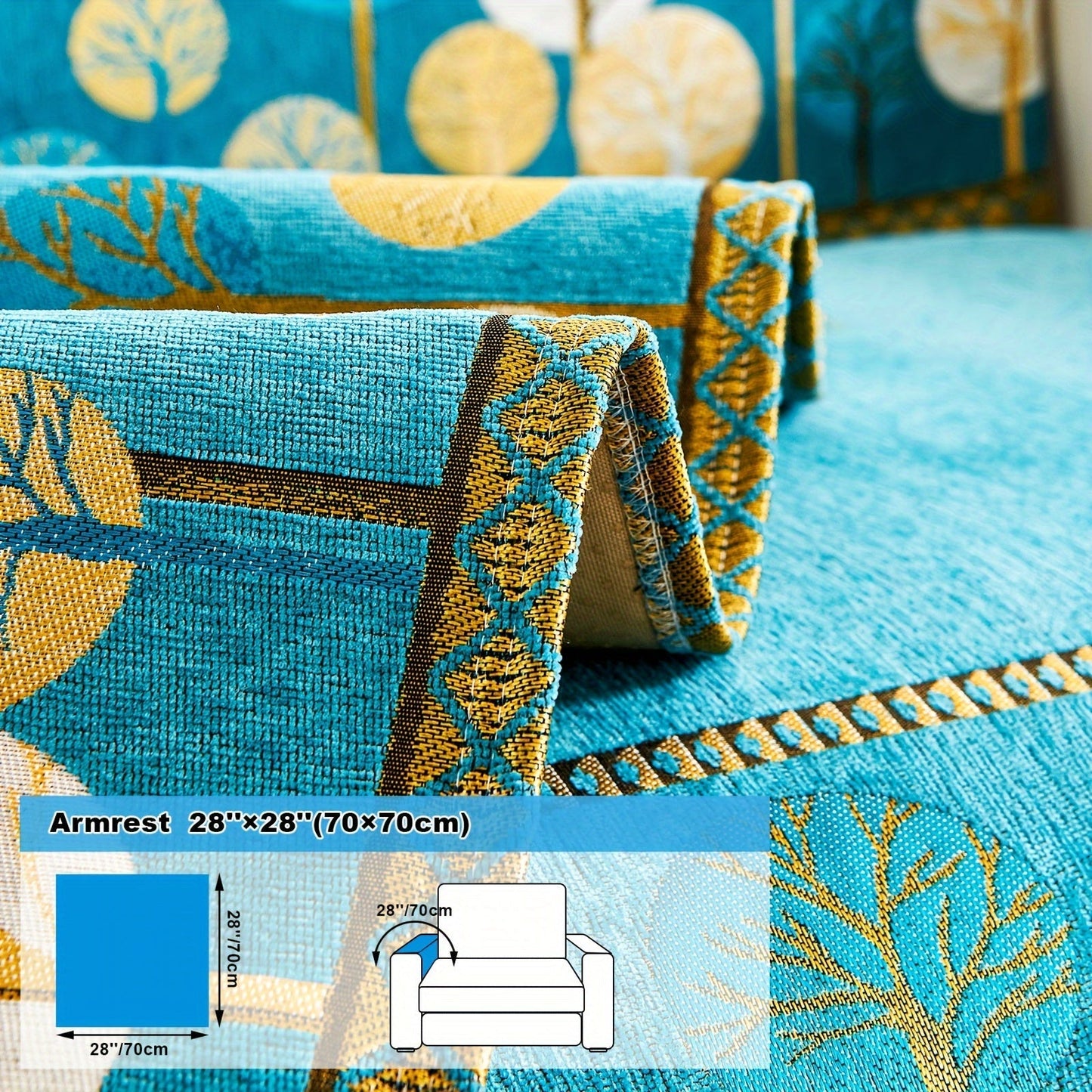 Bohemian Style Chenille Sofa Abdeckung