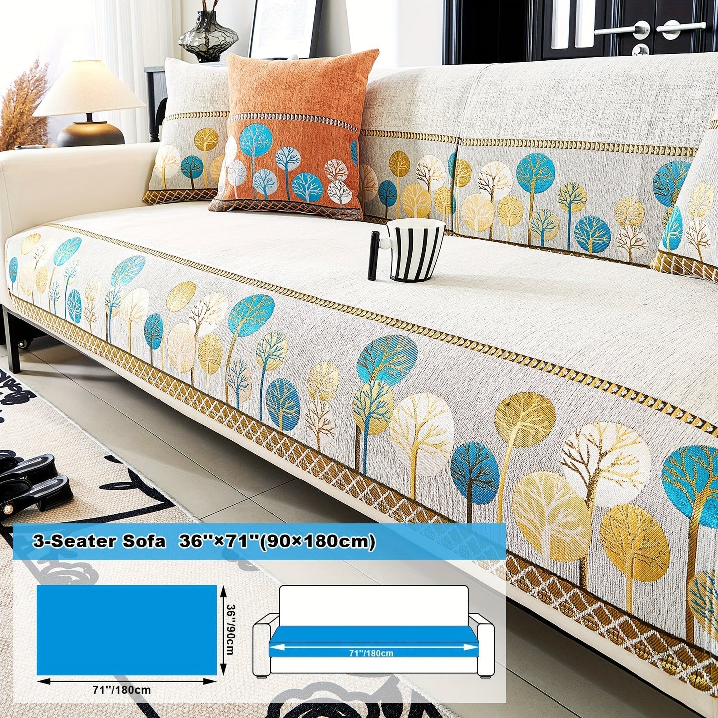 Bohemian Style Chenille Sofa Abdeckung