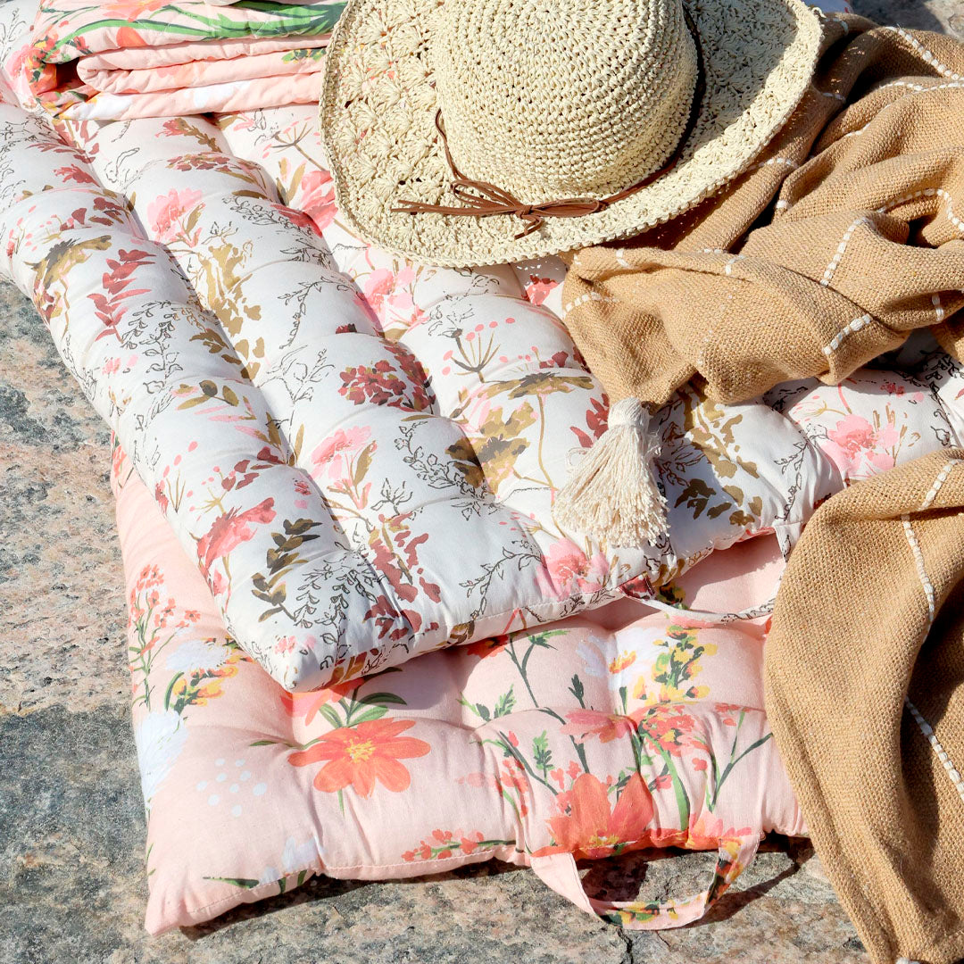 Chic Antique - 2 Stück Aix Matratzen mit Wildblumenmuster – Creme