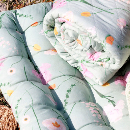 Chic Antique - 2 Stück Aix Matratzen mit Blumenmuster – Vert