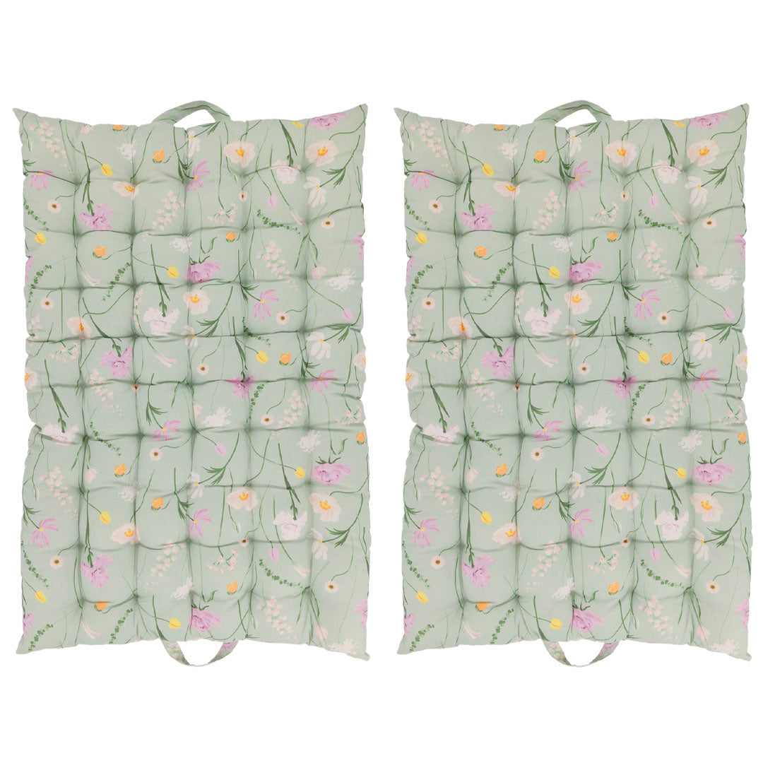 Chic Antique - 2 Stück Aix Matratzen mit Blumenmuster – Vert