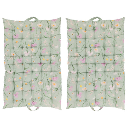 Chic Antique - 2 Stück Aix Matratzen mit Blumenmuster – Vert