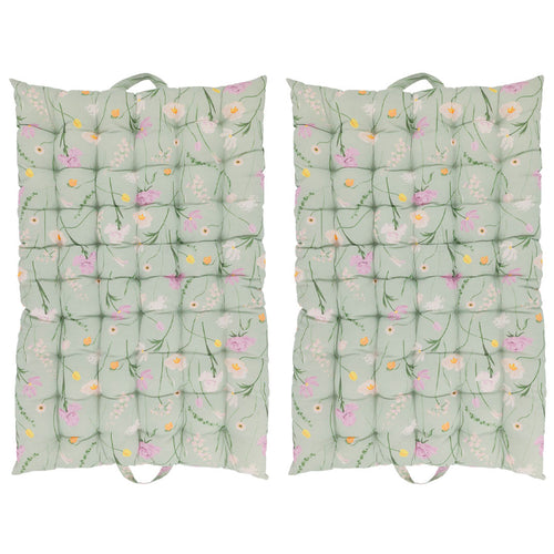 Chic Antique - 2 Stück Aix Matratzen mit Blumenmuster – Vert