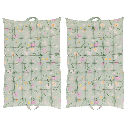 Chic Antique - 2 Stück Aix Matratzen mit Blumenmuster – Vert