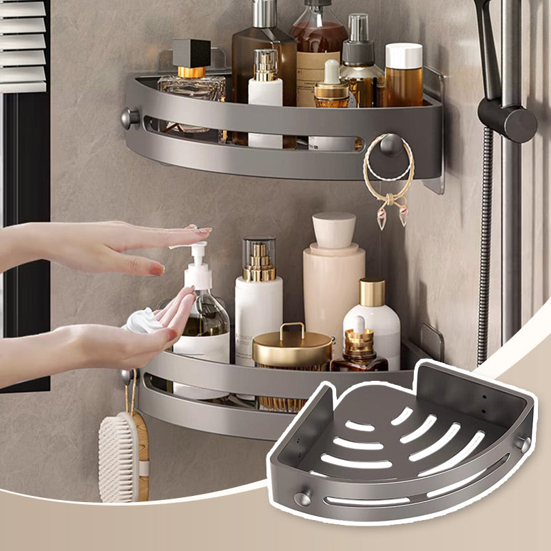 📢50% OFF!✨Corner Shower Shelf without Drilling with Hooks