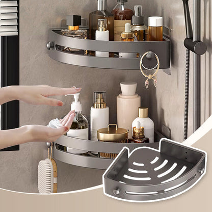 📢50% OFF!✨Corner Shower Shelf without Drilling with Hooks