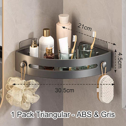 📢50% OFF!✨Corner Shower Shelf without Drilling with Hooks