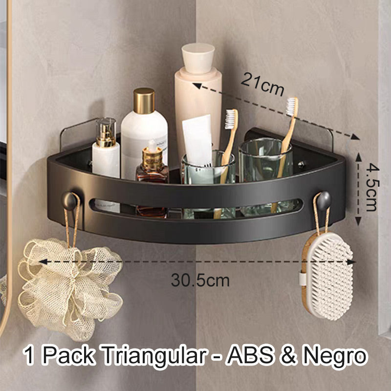📢50% OFF!✨Corner Shower Shelf without Drilling with Hooks
