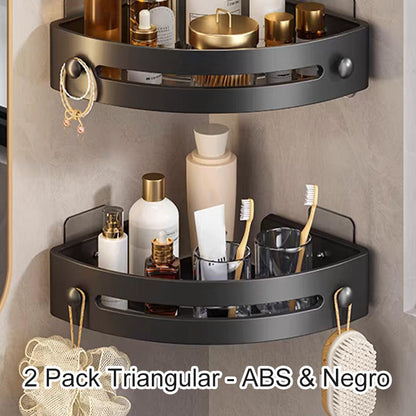 📢50% OFF!✨Corner Shower Shelf without Drilling with Hooks