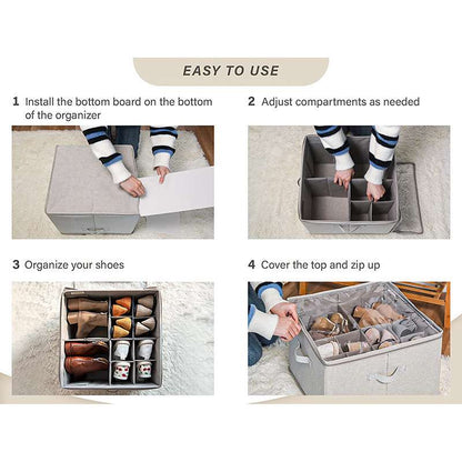⏳Limited time 49% off💥Transparent, foldable PVC shoe box, waterproof storage box for office