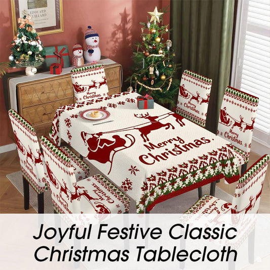 🔥Black Friday mega offer – 50% discount!🔥Joyful festive classic Christmas tablecloth